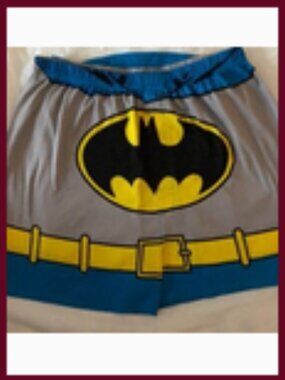 Boxer shorts Batman & cape mens mmew size L waist (36-38") Briefly Stated
